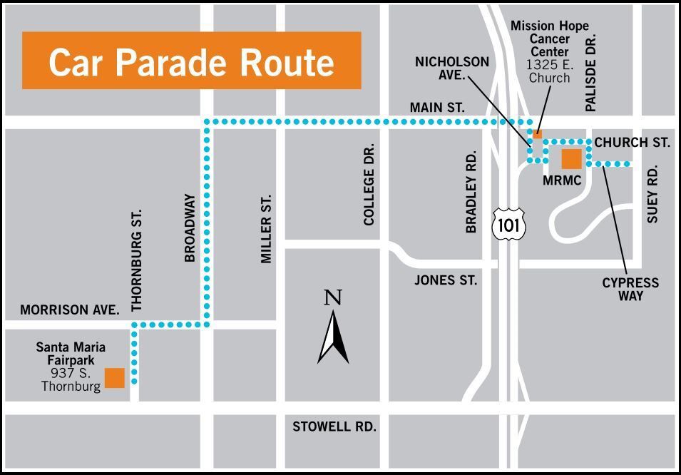 2020 Day of Hope car parade route